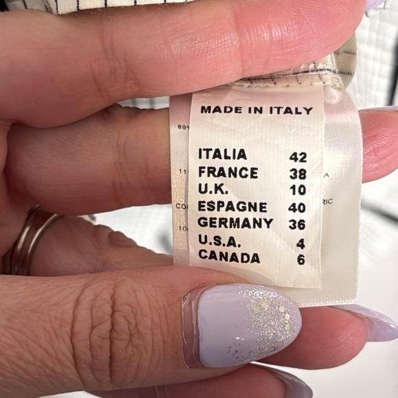 Alysi Crème Cotton/Silk Mini Dress Size 4 - Picture 5 of 7